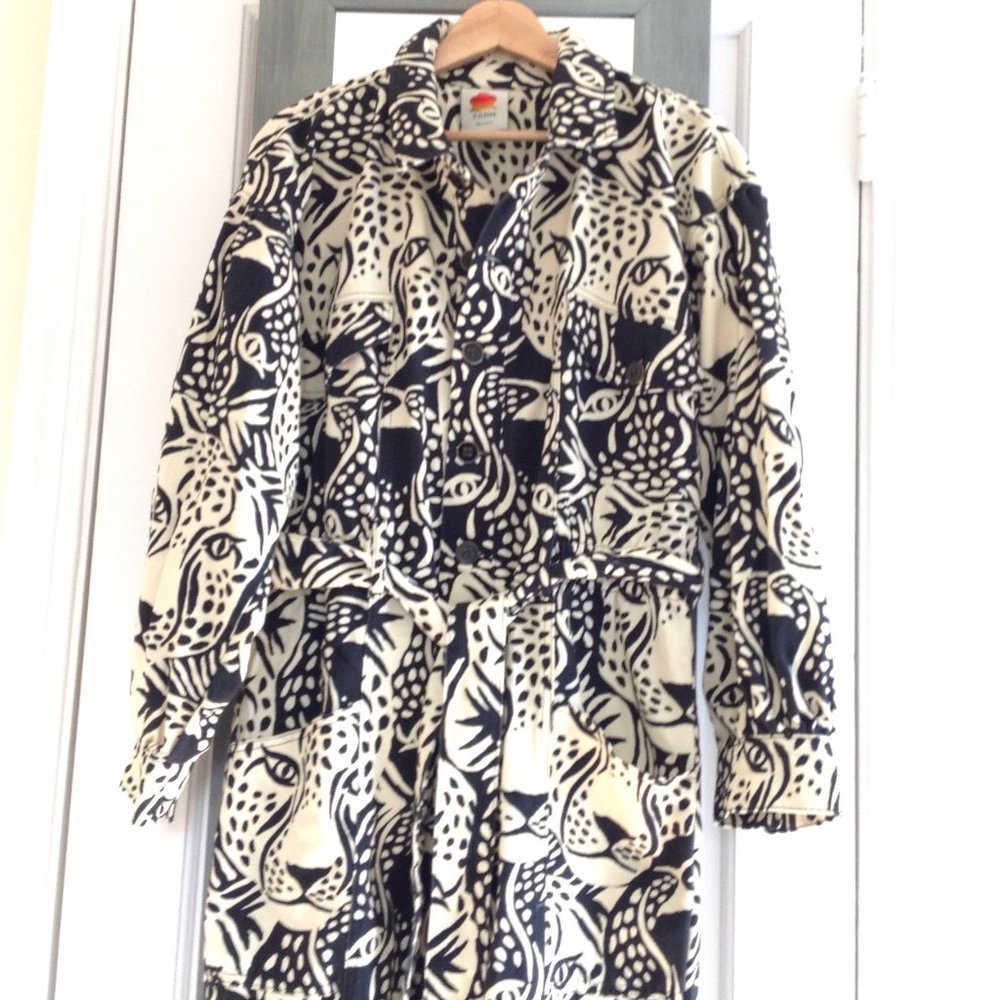 FARM Rio Midnight Leopard Belt Canvas Jumpsuit - Picture 12 of 16